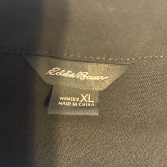 NEW - Eddie Bauer Gray Button-Up Shirt XL Spindrift Convertible Sleeve Stretch - Picture 5 of 5
